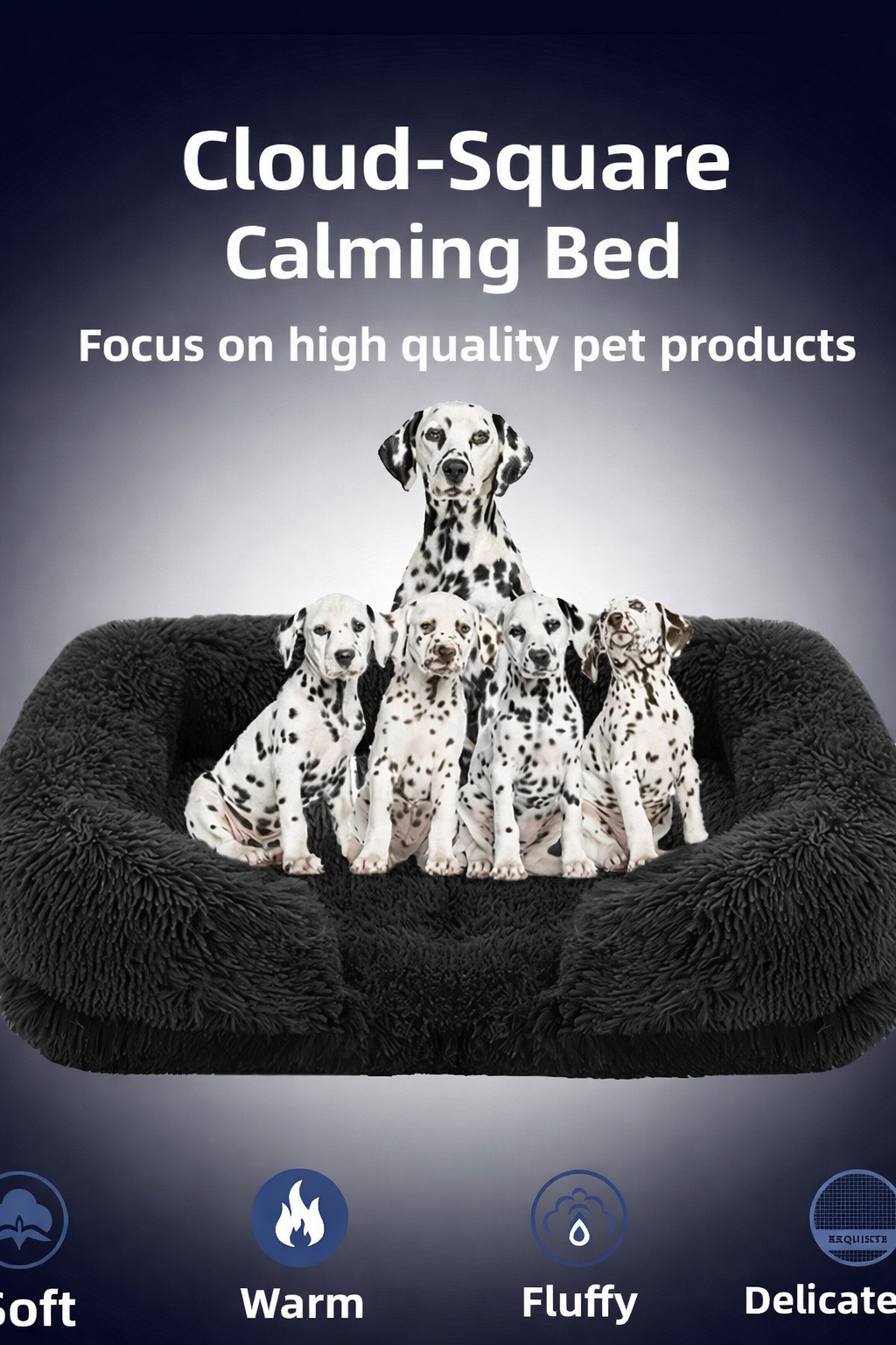Cloud-Square Calming Bed